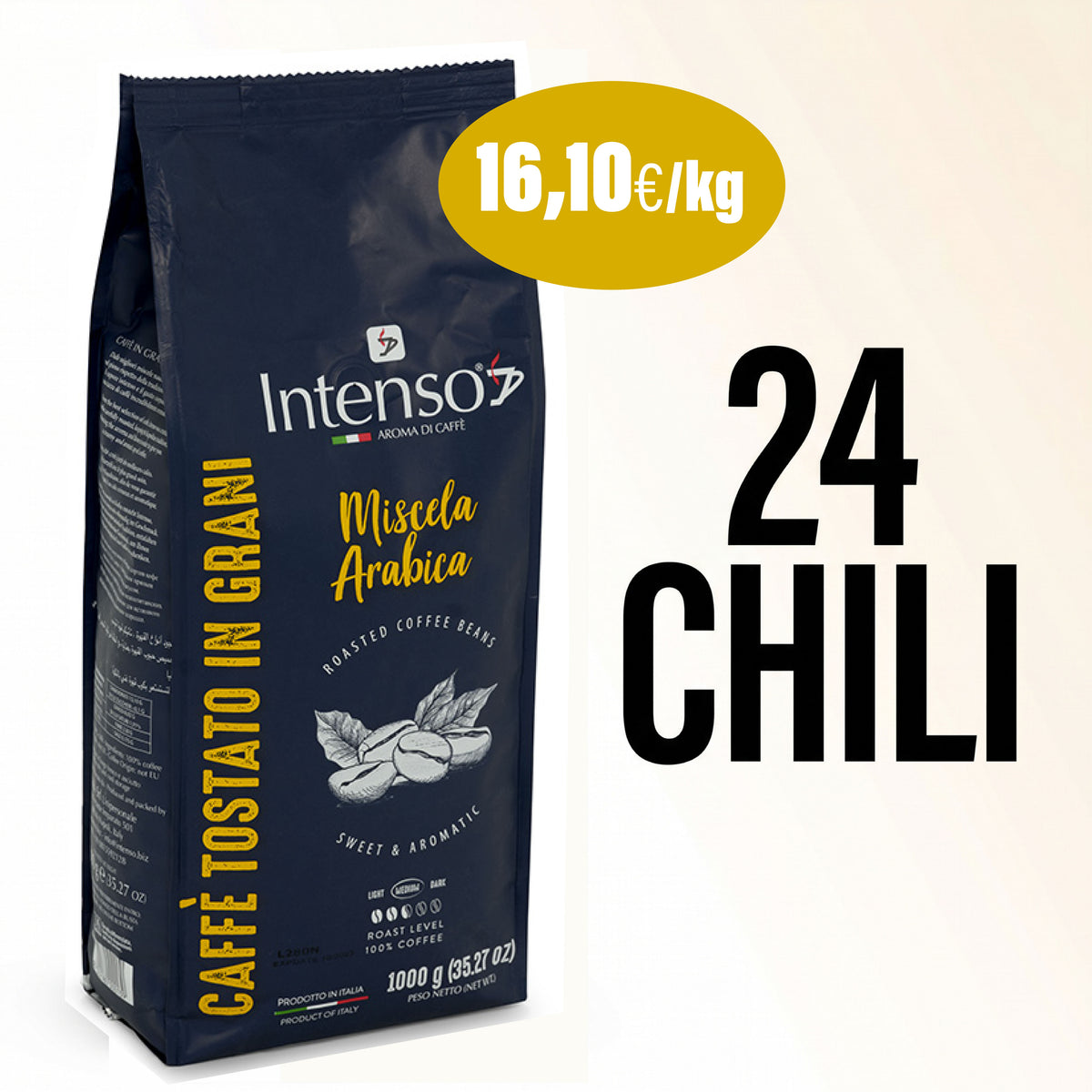 24 kg caffè Arabica (4 cartoni)