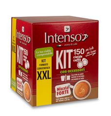 150 Intenso coffee pods with accessories - Strong Blend