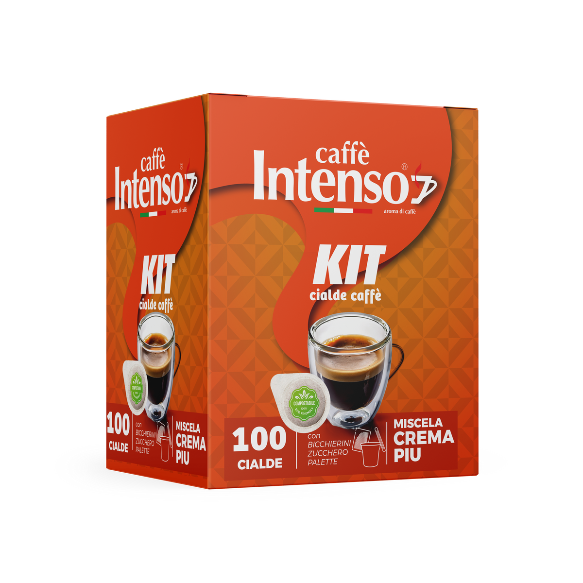 100 Cialde Caffè Crema Più con  Accessori