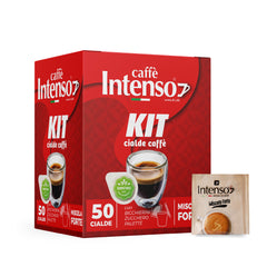 50 Intenso coffee pods with accessories - Strong Blend